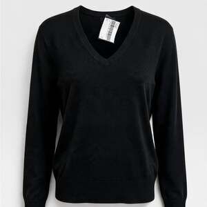 Quince 100% Mongolian Cashmere V-Neck Sweater Mens Lg Black Stylish Comfort NWT